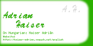 adrian haiser business card